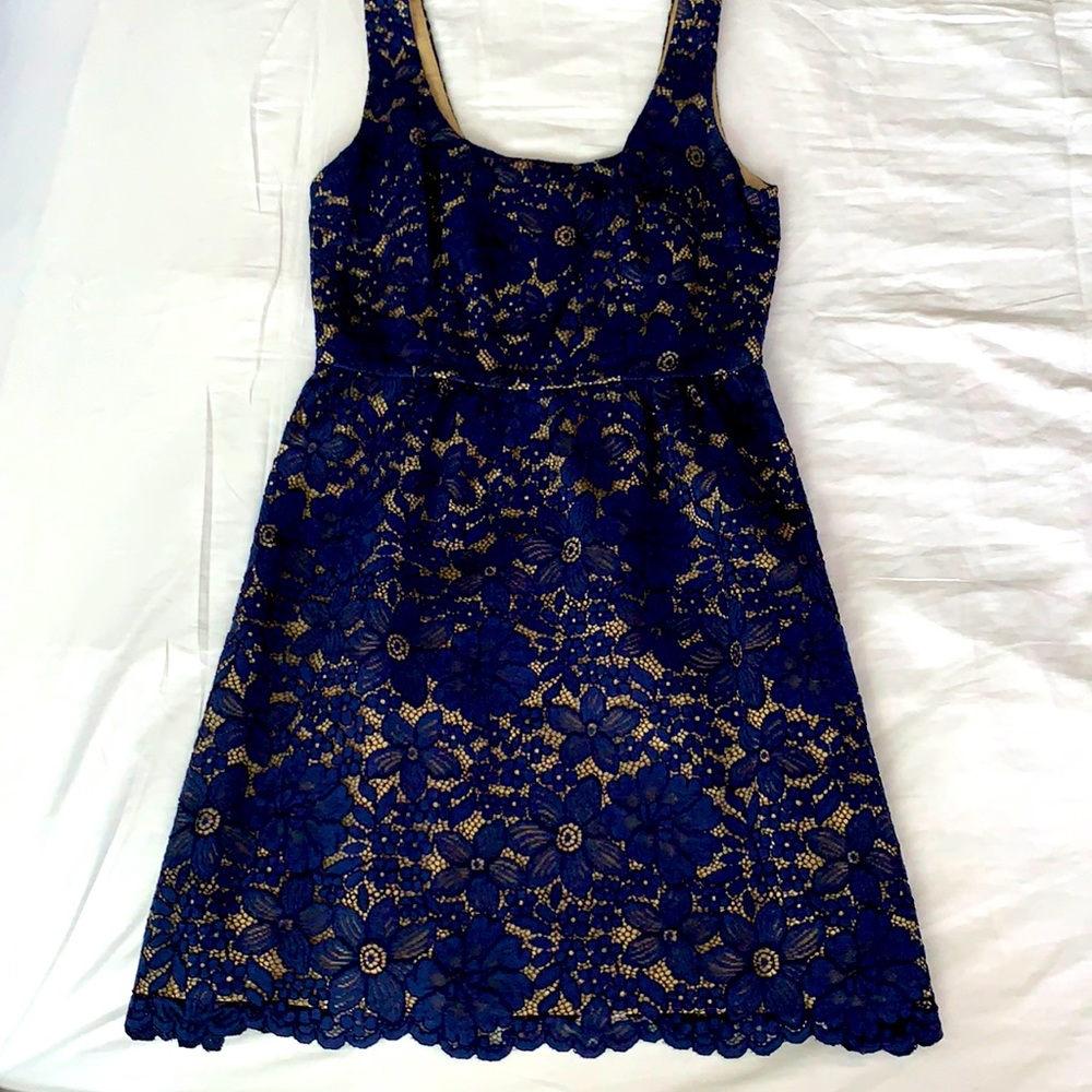 Trina Turk Navy Lace Dress